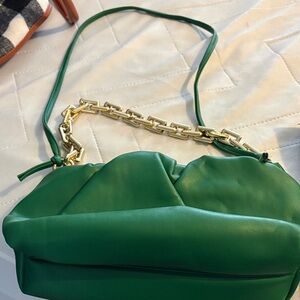 Green Leather Shoulder Bag